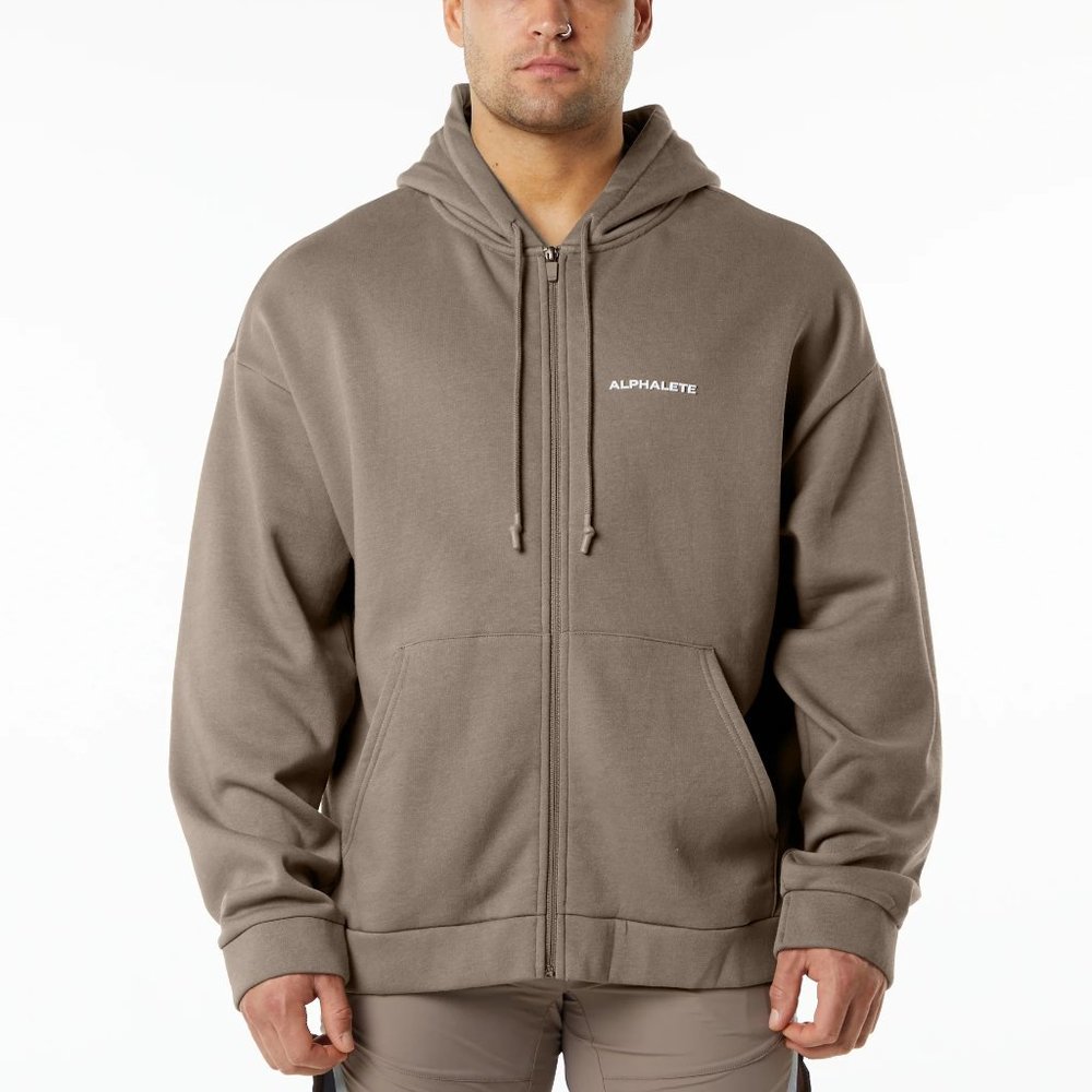 NWOT Alphalete Classic Full-Zip Jacket Mocha